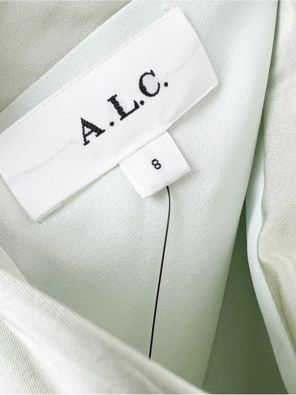 A.L.C. Aster One-Shoulder Gown in Spearmint 8 - Picture 3 of 10